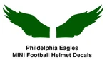 Philadelphia Eagles 1969-71 Wings Mini Football Helmet Decals 20 Mil 3M Fores. Fixed Price $12.00.