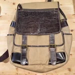 Fossil Texas A&m Aggies Leather Canvas Backpack Embossed Logo, Rare. Fixed Price $107.73.
