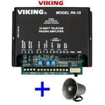 Viking PA-15 Paging Amplifier System And Loud Ringer + 25AE 8 Ohm Horn Bundle. Fixed Price $229.49.