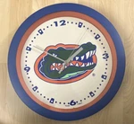 Florida Gators Clock Made By Team Time , Plastic Over 12 Diameter .. Fixed Price $24.99.