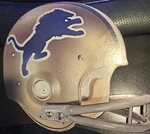 Vintage 1970S Detroit Lions Nfl Riddell Football Helmet Cardboard Sign Plaque. Fixed Price $9.57.
