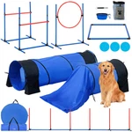 Vevor Dog Agility Training Kit Equipment 7PCS Set W/ Hurdles 2 Tunnels Jump Ring. Fixed Price $89.99.