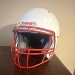 Riddell Full Face Football Helmet White Red Lg/xl Nocsae Sei Certified 2024. Fixed Price $90.00.