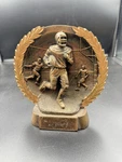 Vintage Football Trophy Resin Bronze Tone Player Laurel Award Display. Fixed Price $20.00.