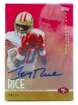 Jerry Rice 2015 Topps Tek Low Diffractor 49ERS Legend Autograph /25. Fixed Price $249.99.