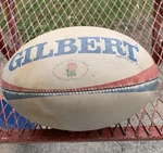 Vtg Gilbert England Rugby Ball Official Replica Size 5 Sports. Fixed Price $280.00.
