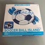 Swimline Inflatable Soccer Ball Island Ride On Pool Float Blue White 60" - 5FT. Fixed Price $20.99.