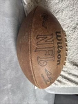 Vintage Wilson Nfl Official Leather Football Commissioner Pete Rozelle Holds Air. Fixed Price $29.75.
