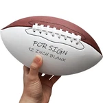 Full Size 12 Inch Autograph American Football With White Panels Customized .... Fixed Price $24.11.