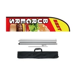 Burger Feather Flag Kit 16.3FT W/ Pole & Stake. Fixed Price $53.81.