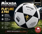 Mikasa FT-5 Official Size Soccer Black White Football. Fixed Price $38.95.