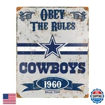 Party Animal Nfl Embossed Metal Vintage Dallas Cowboys Sign. Fixed Price $36.13.