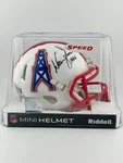 Warren Moon Signed Oilers Throwback Speed Mini Helmet Hof 06 (beckett). Fixed Price $95.00.