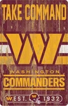 Washington Commanders Nfl Wincraft Retro 11" X 17" Wood Slogan Sign New!. Fixed Price $29.95.