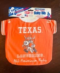 Adorable Ncaa Texas Longhorns Football Jersey American Baby Toddler Bib. Fixed Price $15.00.