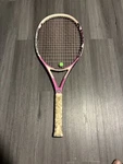 Wilson Hope Nano Carbon Tennis Racquet Breast Cancer Awareness 113 9.9 Oz. Fixed Price $35.00.
