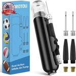 Dual Action Pump 3 Needles 2 Nozzles Heavy-duty Inflator For Sports Balls. Fixed Price $12.98.