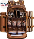 Picnic Backpack For 4 Person With Cooler Compartment,wine Bag, Blanke. Fixed Price $102.41.