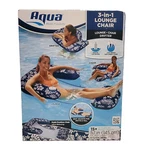Aqua Leisure Deluxe 3-IN-1 Lounge Chair Swimming Pool Float Inflatable Water Mat. Fixed Price $17.95.