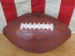 Vintage 1960S Wilson Official Leather Football Duke W/ Laces Display. Fixed Price $89.00.
