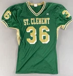 St. Clement Rawlings Varsity High School Football Jersey #36 Adult Large Green. Fixed Price $20.00.