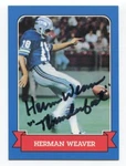 Herman Weaver Sports World Signed Nfl Football Card Autographed. Fixed Price $16.00.