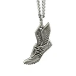 Men's Antique Finish Winged Shoe Necklace-phil 4:13 Shields Of Strength. Fixed Price $29.99.