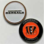 Cincinnati Bengals Double Sided Golf Ball Marker. Fixed Price $6.95.