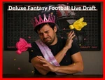 Deluxe Fantasy Football Draft Board Kit Player Photo Live Party Flags Sash Crown. Fixed Price $34.99.