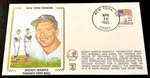 1985 Mickey Mantle Collectible Licenced Envelope Stamped Throws First Ball. Fixed Price $11.86.