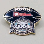Super Bowl Xxxvii 2003 Collectible Lapel Pin Wilson Football San Diego, Ca Nfl. Fixed Price $12.00.