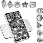30-PACK Mini Cookie Cutters Set Stainless Steel Shapes For Baking Fondant Clay. Fixed Price $14.95.