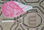 New Old Stock Nos Wilson Hope Racquet With Cover Breast Cancer Awareness Racket. Fixed Price $59.00.