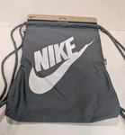 Nike Logo Drawstring Backpack Grey Gym Soccer Gray Bag DC4245 New. Fixed Price $14.99.