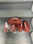 Practice Footballs Real Leather Factory Defect Lot X5 Non Regulation. Fixed Price $65.00.