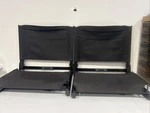 Stadium Chair Deluxe Game Changer Portable Folding Bleacher Seat, Black Set Of 2. Fixed Price $56.95.