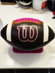 Ncaa Wilson Gst Leather Game Football - Fully Prepped(pink Laces & Logos). Fixed Price $160.00.