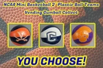 Ncaa Mini Basketball 2" Plastic Teams Cake Toppers Vending Gumball Choose. Fixed Price $6.49.