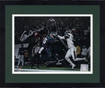 Framed Garrett Wilson New York Jets Signed 8 X 10 Leaping Touchdown Catch Photo. Fixed Price $169.99.