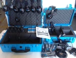 Coachcomm Connex HEADSETS-2 Cases W/7DUAL Used #2. Fixed Price $875.00.