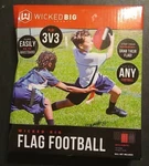 Wicked Big Football Kit - Play 3 Versus Includes 6 Flags & Belt Clips. Fixed Price $12.74.