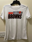 Nike Cleveland Browns Football T-shirt Womens White Round Neck CK1162-100 S228. Fixed Price $25.99.