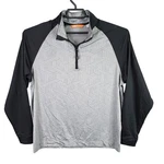 Mens Cbuk Cutter & Buck Gray Black 1/4 Zip Pullover Shirt Polyester Stretch. Fixed Price $16.79.
