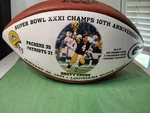 Super Bowl Xxxi Favre Packers Patriots Official Wilson White Panel Football Ltd. Fixed Price $74.99.