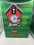 Mark Feldstein, Peanuts Christmas Linus And Lucy Song Cuckoo Clock, Red, 17 Inch. Fixed Price $70.00.