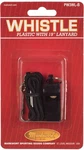 Markwort Black Plastic Whistle With Lanyard - Durable Sports Safety & Training. Fixed Price $12.99.