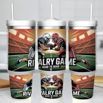 40OZ Stainless Steel Car Cup, Rivalry Game-inspired Design For Nfl Fans, Ideal. Fixed Price $25.00.