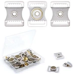 10 Pack Sports Helmets Buckle Stainless Steel Snap Chin Strap Silver. Fixed Price $9.11.