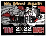 University Of Georgia Bulldogs And Alabama Football 2021 National Champions Art. Fixed Price $25.00.