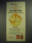 1952 Log Cabin Syrup Ad - Golden Glory Sundae. Fixed Price $19.99.